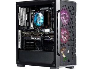 كمبيوتر سطح المكتب المخصص للألعاب Velztorm Fultix (AMD Ryzen 5-5500 سداسي النواة ، GeForce RTX 3060 Ti 8 جيجابايت ، 32 جيجابايت DDR4 ، 1 تيرابايت PCIe SSD + 1 تيرابايت HDD (3.5) ، مراوح RGB ، 650 واط PSU ، AC WiFi ، HDMI ، بلوتوث ، Win 11 الصفحة الرئيسية)