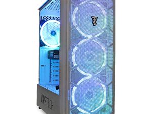 كمبيوتر سطح المكتب للألعاب ViprTech Rebel - Intel Core i5-10400f (12-Core 4.3GHz) ، RTX 3050 8GB ، 16GB DDR4 RAM ، 512GB NVMe SSD ، VR-Ready ، Streaming ، WiFi ، RGB ، Windows 10 ، ضمان لمدة سنة واحدة ، أبيض
