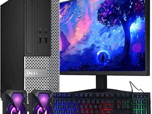 جهاز كمبيوتر Dell OptiPlex للكمبيوتر المكتبي ، Intel Core i5 الجيل الثالث 3.2 جيجاهرتز ، ذاكرة وصول عشوائي 16 جيجابايت ، 2 تيرابايت HDD ، MTG ، شاشة LED مقاس 22 بوصة ، لوحة مفاتيح وماوس RGB ، واي فاي ، Windows 10 Pro (مجدد)