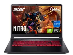 لاب توب أيسر نيترو 5 AN517-54-77KG للألعاب | إنتل كور i7-11800H | NVIDIA GeForce RTX 3050 Ti مُعالج رسومات للكمبيوتر المحمول | شاشة IPS مقاس 17.3 بوصة بدقة فائقة بالكامل تبلغ 144 هرتز | ذاكرة DDR4 سعة 16 جيجابايت | محرك أقراص مزود بذاكرة مصنوعة من مكونات صلبة (SSD) سعة 1 تيرابايت | WiFi 6 | لوحة مفاتيح بإضاءة خلفية