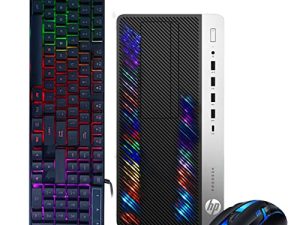 كمبيوتر سطح المكتب للألعاب من HP - Intel Quad I5-7500 حتى 3.8 جيجا هرتز ، ذاكرة DDR4 32 جيجا بايت ، 128 جيجا SSD + 3 تيرابايت ، GeForce GTX 1660 Ti 6G ، لوحة مفاتيح وماوس RGB ، WiFi وبلوتوث 5.0 ، Win 10 Pro (مجدد)