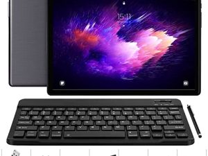 جهاز لوحي LNMBBS يعمل بنظام Android 10 بوصة ، ذاكرة وصول عشوائي (RAM) سعة 4 جيجا بايت ، سعة تخزين 64 جيجا بايت ، نظام أندرويد 11.0 ، معالج ثماني النواة ، جهاز لوحي مزود بلوحة مفاتيح ، بطارية كبيرة ، كاميرا مزدوجة ، واي فاي ، بلوتوث ، نظام تحديد المواقع العالمي ، ماوس ، غطاء لوحي ، جهاز لوحي ، رمادي