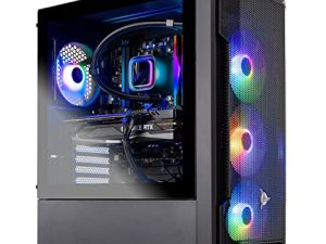 جهاز كمبيوتر سطح المكتب Skytech Shadow للألعاب - AMD Ryzen 5 7600X 4.7 جيجاهرتز ، RTX 3060 Ti ، 1 تيرابايت NVME SSD ، 32G DDR5 RGB ، 600 واط ذهبي PSU ، 240 مم AIO ، AC Wi-Fi ، Windows 11 Home 64 بت
