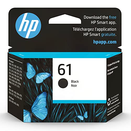 خرطوشة حبر أسود أصلية HP 61 | يعمل مع DeskJet 1000 ، 1010 ، 1050 ، 1510 ، 2050 ، 2510 ، 2540 ، 3000 ، 3050 ، 3510 ؛ ENVY 4500 ، 5530 ؛ سلسلة OfficeJet 2620 ، 4630 | مؤهل للحبر الفوري | CH561WN خرطوشة حبر أسود أصلية HP 61 | يعمل مع DeskJet 1000 ، 1010 ، 1050 ، 1510 ، 2050 ، 2510 ، 2540 ، 3000 ، 3050 ، 3510 ؛ ENVY 4500 ، 5530 ؛ سلسلة OfficeJet 2620 ، 4630 | مؤهل للحبر الفوري | CH561WN