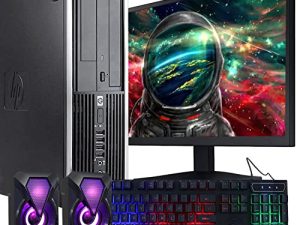 كمبيوتر سطح المكتب HP Elite ، 3.1 جيجاهرتز ، Intel Core i5 ، 16 جيجابايت ، ذاكرة الوصول العشوائي ، 1 تيرابايت HDD ، شاشة LED جديدة مقاس 22 بوصة ، مكبر صوت RGB ولوحة مفاتيح ، WiFi ، Windows 10 Pro (تم تجديده)