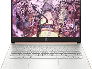 كمبيوتر محمول HP Premium 14 بوصة رفيع وخفيف الوزن عالي الدقة ، معالج Intel ثنائي النواة ، ذاكرة وصول عشوائي (RAM) سعة 8 جيجابايت ، سعة تخزين 64 جيجابايت ، بطارية طويلة العمر ، كاميرا ويب ، Bluetooth ، HDMI ، Wi-Fi ، ذهبي وردي ، Windows 11 + 1 Year Microsoft 365