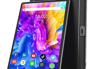 جهاز لوحي 10 بوصة يعمل بنظام Android 9 HD ثنائي الشريحة مع رباعي النواة ، 32 جيجا بايت ROM / 128 جيجا بايت توسيع ، مكالمة هاتفية 3G ، WiFi ، بلوتوث ، كاميرا مزدوجة ، GPS ، شاشة لمس IPS ، كمبيوتر لوحي معتمد من Google GMS ، (أسود)