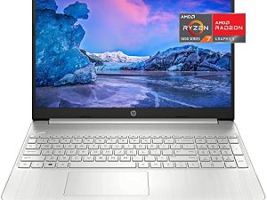 HP 2022 Newest 15.6 HD Micro-Edge Laptop 8-Cores AMD Ryzen 7 5700U (حتى 4.3 جيجا هرتز) ، 32 جيجا بايت DDR4 RAM ، 1 تيرا بايت PCIe SSD ، حجم KB كامل ، WiFi 6 ، Bluetooth 5.2 ، HDMI ، Windows 11 ، فضي ، w / 3in1 الملحقات
