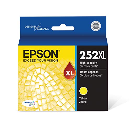 خرطوشة حبر صفراء عالية السعة EPSON T252 DURABrite Ultra (T252XL420-S) لطابعات Epson WorkForce المحددة خرطوشة حبر صفراء عالية السعة EPSON T252 DURABrite Ultra (T252XL420-S) لطابعات Epson WorkForce المحددة