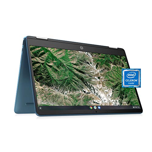 HP Laptop X360 14a Chromebook 14 "HD Touchscreen ، مسلية من أي زاوية Intel Celeron ، 4GB DDR4 64GB eMMC WiFi Webcam Stereo Speakers Bluetooth 4.2 Chrome Blue Metallic Color HP Laptop X360 14a Chromebook 14 "HD Touchscreen ، مسلية من أي زاوية Intel Celeron ، 4GB DDR4 64GB eMMC WiFi Webcam Stereo Speakers Bluetooth 4.2 Chrome Blue Metallic Color