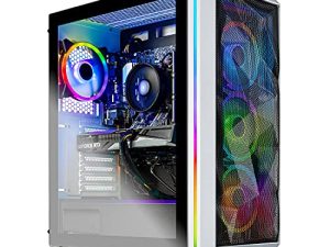 جهاز كمبيوتر سطح المكتب للألعاب Skytech Chronos - AMD Ryzen 5 5600X 3.7 جيجاهرتز ، RTX 3070 8 جيجابايت ، 16 جيجابايت DDR4 3200 ، 1 تيرابايت NVME ، 650 وات ذهبي PSU ، Windows 10 Home 64 بت ، AC WiFi ، أبيض