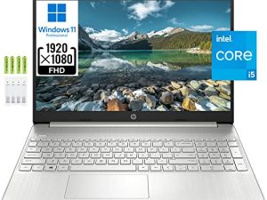 [Windows 11 Pro] HP 15 15.6 "FHD كمبيوتر محمول للأعمال ، رباعي النواة Intel i5-1135G7 (Beats i7-1065G7) ، ذاكرة وصول عشوائي 16 جيجا بايت ، 512 جيجا بايت PCIe SSD ، لوحة مفاتيح رقمية ، Wi-Fi 6 ، Bluetooth 4.2 ، Type-C ، كاميرا ويب ، HDMI ، مع البطارية