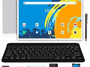 تابلت 10.1 بوصة ثماني النواة يعمل بنظام Android 11 ، جهاز لوحي بسعة 64 جيجا بايت مع لوحة مفاتيح ، قلم ، كاميرا مزدوجة 13 ميجا بيكسل + 5 ميجا بيكسل ، واي فاي ، بلوتوث ، نظام تحديد المواقع العالمي ، دعم توسيع 512 جيجا بايت ، شاشة IPS عالية الدقة (فضي)