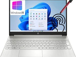2022 أحدث كمبيوتر محمول HP 15 ، شاشة لمس 15.6 بوصة ، معالج Intel Quad-Core i5-1135G7 حتى 4.2 جيجا هرتز (Beat i7-1065G7) ، 8 جيجا بايت DDR4 RAM ، 512 جيجا بايت PCIe SSD ، 802.11AC WiFi ، Bluetooth 5.0 ، Windows 11 S ، BROAG 64 جيجا فلاش قلم