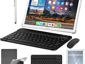 جهاز لوحي 2 في 1 مقاس 10.1 بوصة ، أجهزة لوحية بنظام Android 11.0 ، ذاكرة ROM سعة 64 جيجابايت / 128 جيجابايت ، شبكة خلوية مزدوجة 4G مع لوحة مفاتيح ، كاميرا 18 ميجابكسل ، معالج ثماني النواة ، واي فاي ، نظام تحديد المواقع العالمي ، بلوتوث ، كمبيوتر لوحي معتمد من Google (فضي 2022)
