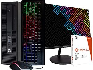 كمبيوتر سطح المكتب HP 600 G2 ، Intel i5 ، 16 جيجابايت ، 2 تيرابايت ، Windows 10 Pro ، 24 شاشة LCD ، Microsoft Office 365 Personal ، محرك فلاش 16 جيجابايت جديد ، لوحة مفاتيح وماوس RGB ، WiFi ، DVD (مجدد)
