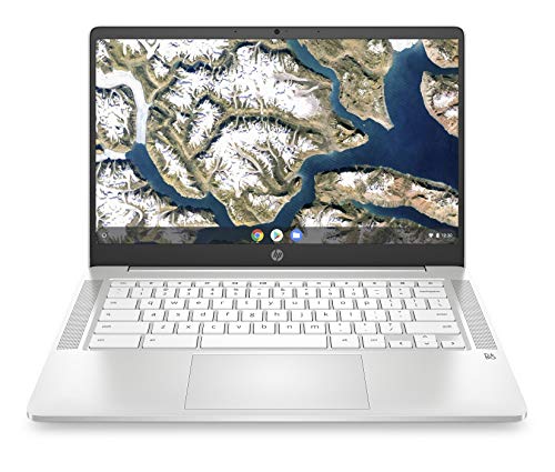 HP Chromebook 14-inch HD Laptop، Intel Celeron N4000، 4 GB RAM، 32 GB eMMC، Chrome (14a-na0020nr ، أبيض سيراميك) HP Chromebook 14-inch HD Laptop، Intel Celeron N4000، 4 GB RAM، 32 GB eMMC، Chrome (14a-na0020nr ، أبيض سيراميك)