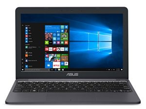 كمبيوتر محمول ASUS VivoBook L203MA فائق النحافة ، معالج Intel Celeron N4000 ، 4 جيجابايت LPDDR4 ، 64 جيجابايت eMMC ، 11.6 بوصة HD ، USB-C ، Windows 10 في وضع S (قابل للتحويل إلى Pro) ، L203MA-DS04 ، عام واحد من Microsoft Office 365