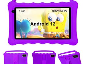 تابلت BYYBUO K7 للأطفال ، تابلت أندرويد مقاس 7 بوصات للأطفال ، وذاكرة وصول عشوائي (RAM) بسعة 2 جيجابايت ، وذاكرة قراءة فقط 32 جيجابايت ، و 1920 * 1200 IPS ، وكاميرا خلفية أمامية بدقة 5 ميجابكسل ، وكمبيوتر لوحي للأطفال مع حقيبة واقية للأطفال ، هدية مثالية للأطفال لعيد الميلاد ورأس السنة الجديدة