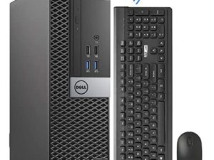 كمبيوتر مكتبي Dell OptiPlex 7040 i7 6700 3.4 جيجاهرتز ، 32 جيجابايت DDR4 جديد 1 تيرابايت M.2 NVMe M.2 SSD ، Windows 10 Pro ، AX210 المدمج في WiFi 6e جاهز ، دعم شاشة HDMI المزدوجة 4K ، ماوس Altec اللاسلكي بلوحة المفاتيح (مجدد)