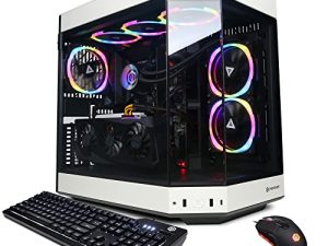 كمبيوتر ألعاب سايبر باور بي سي سوبريم سائل كوول Y60 للألعاب ، انتل كور i7-12700KF 3.6 جيجا هرتز ، GeForce RTX 3060 12 جيجا بايت ، 16 جيجا بايت DDR5 ، 1 تيرا بايت الجيل 4 NVMe SSD ، 1 تيرا بايت HDD ، WiFi Ready & Win 11 Home (SLCY602400A) ، أبيض