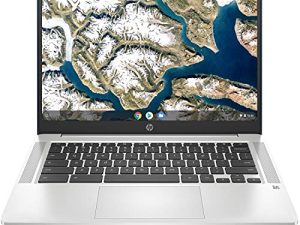 HP Chromebook 14a-na0011cy 14 "4GB 32GB eMMC Celeron N4020 1.1GHz ChromeOS ، فضي طبيعي (مجدد